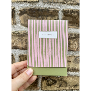 The Great Brittish, Stephanie Dyment, Notebook med magnetlukning, Gr�n og lyser�d med striber
