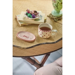 Rice, Keramik Cappuccino Kop - Creme - Hand-painted Small Hearts
