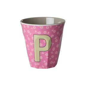 Mellem Alfabetkop - Pink - P - Flowers