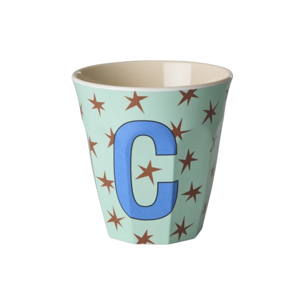 Mellem Alfabetkop - Mint - C - Stars
