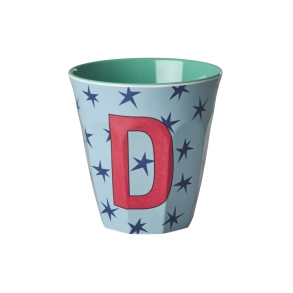 Mellem Alfabetkop - St�vet Bl� - D - Stars