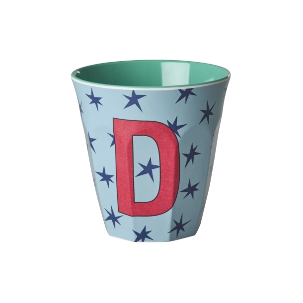 Mellem Alfabetkop - St�vet Bl� - D - Stars