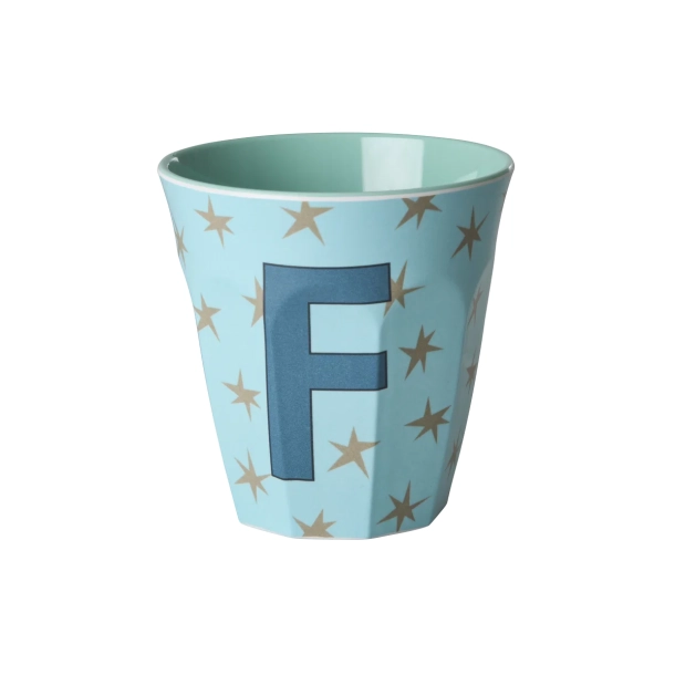 Mellem Alfabetkop - Bl� - F - Stars