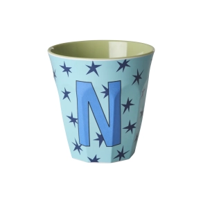 Mellem Alfabetkop - Lys Bl� - N - Stars