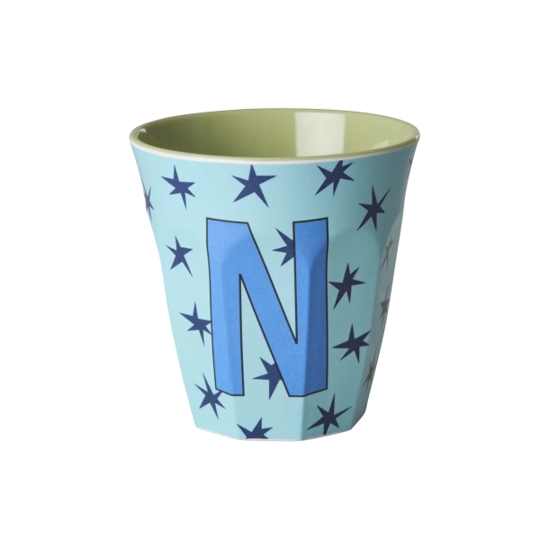Mellem Alfabetkop - Lys Bl� - N - Stars