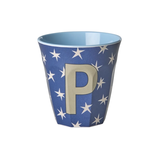 Mellem Alfabetkop - M�rkebl� - P - Stars