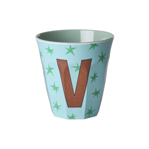 Mellem Alfabetkop - Lys Bl� - V - Stars