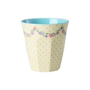 Mellem Kop - Creme - Dots and Flowers Print