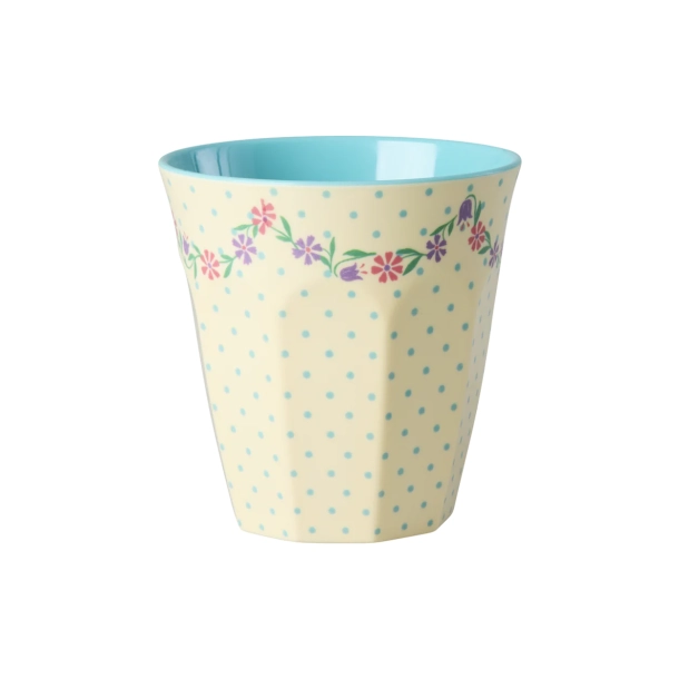 Mellem Kop - Creme - Dots and Flowers Print
