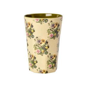 Rice latte kop, Retro Bouquet Print