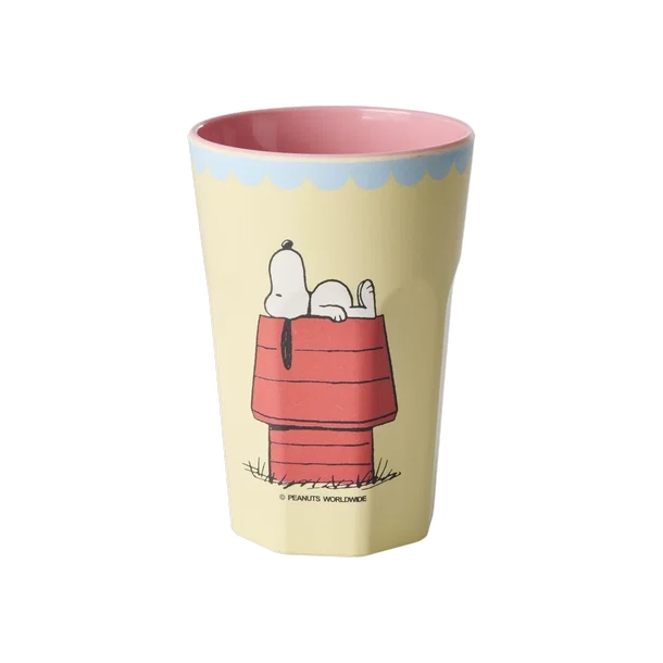 Rice latte kop, Lys Gul - Snoopy Print The Sun Will Come Up
