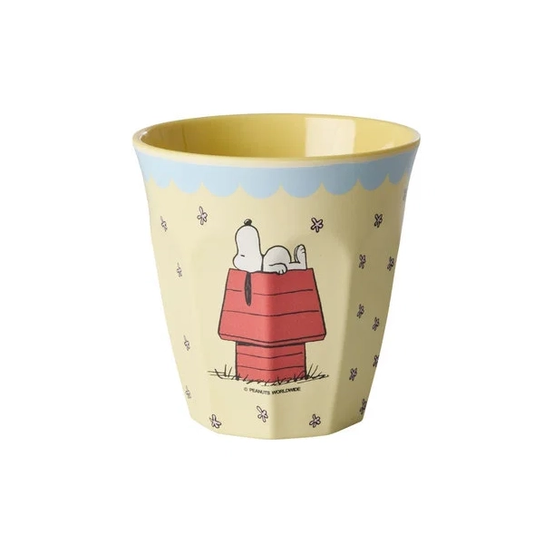 Rice Mellem Kop - Lys Gul - Snoopy Print The Sun Will Come Up