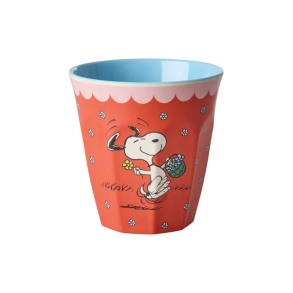 Rice Mellem Kop - R�d - Snoopy Print Good Vibes Only