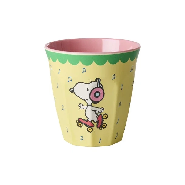 Rice Mellem Kop - Lys Gul - Snoopy Print Feeling Good