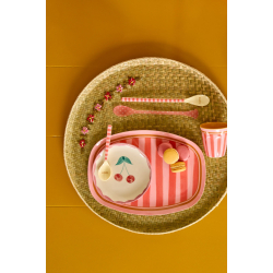 Rice Rektangulr Melamin Middagstallerken, striber