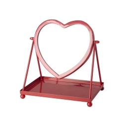 Rice, Hjerte Metal Spejl - R�d