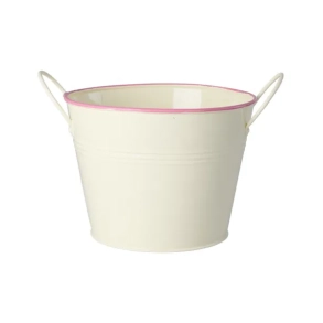 Rice, Stor Metal Urtepotte - Creme