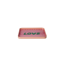 Rice metal bakke, LOVE 18,5x21,5cm