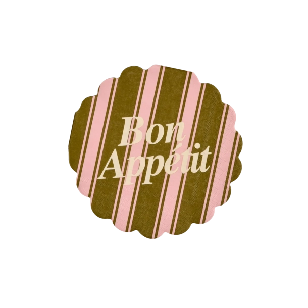 Rund Servietter - Bon appetit