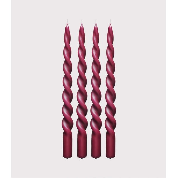 Paia Copenhagen Snoede lys, 4 stk., Bourgogne Vinr�d