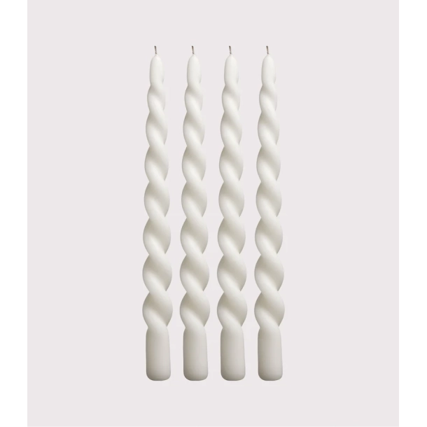 Paia Copenhagen Snoede lys, 4 stk., Chalk Hvid