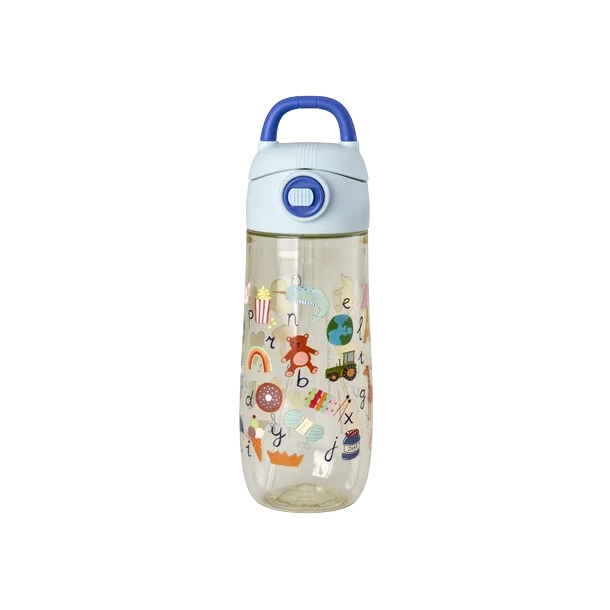 Rice plastik drikkedunk 550 ml, ABC print, bl�