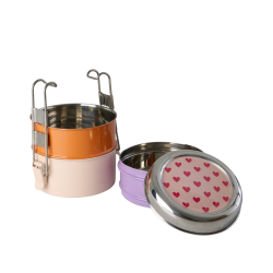 Rice opbevaring/madkasse i tre etager, hjerter