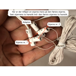 Adapter 500mA til 8 og 13cm adventsstjerne, hvid (til 4 med LED)