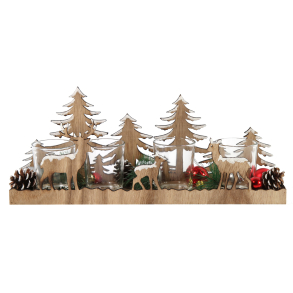 Adventslysestage med rensdyr