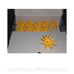 Adventsstjerne lysk�de (LED), plast, 13cm, samlet,  gul (Ude- og indend�res)