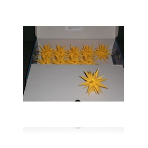 Adventsstjerne lysk�de (LED), plast, 13cm, samlet,  gul (Ude- og indend�res)