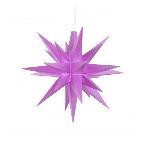Adventsstjerne Miniature, plast, 8cm, samlet, lilla, LIMITED EDITION 2025 (LED)