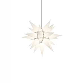 Adventsstjerne, papir, 40 cm, usamlet, hvid 