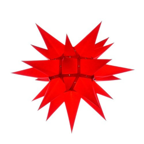 Adventsstjerne, papir, 40 cm, usamlet, rd