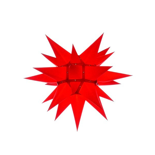 Adventsstjerne, papir, 40 cm, usamlet, rd
