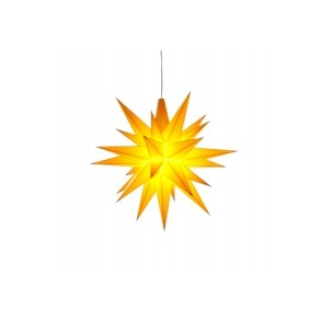 Adventsstjerne, plast, 13cm, samlet, gul (LED)