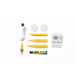 Adventsstjerne, plast, 13cm, usamlet, gul (LED)