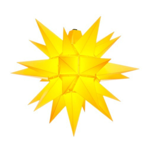 Adventsstjerne, plast, 40 cm, usamlet, gul (Kan bruges udendrs)