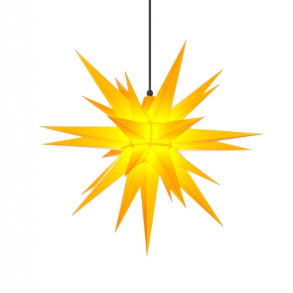 Adventsstjerne, plast, 68 cm, usamlet, gul (Kan bruges udendrs)