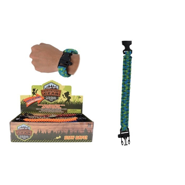 Adventure armbnd med fljte, bl/grn