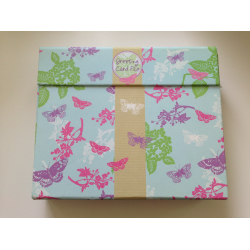 ske med 24 stk. sommerfugle kort