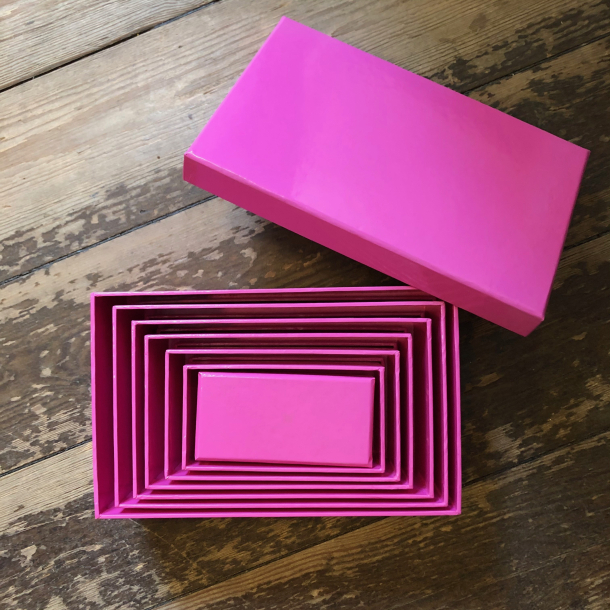 sker, ensfarvet, pink, 7 strrelser