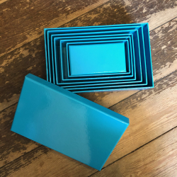 sker, ensfarvet, turkis, 7 strrelser