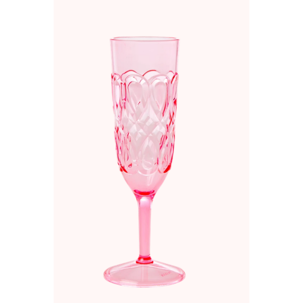 Akryl Champagneglas - Pink
