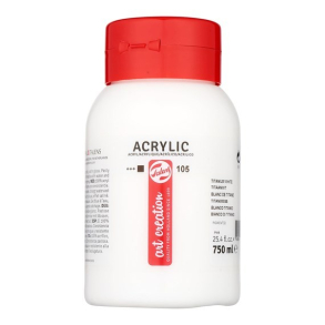 Akryl maling 750 ml, Titanium White 105