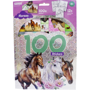 Aktivitetsbog m. stickers, Heste