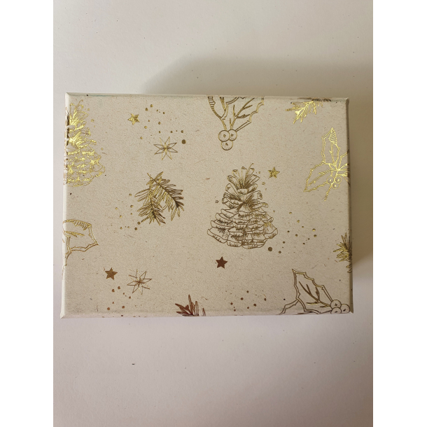 Artebene ske, creme og guld, jul