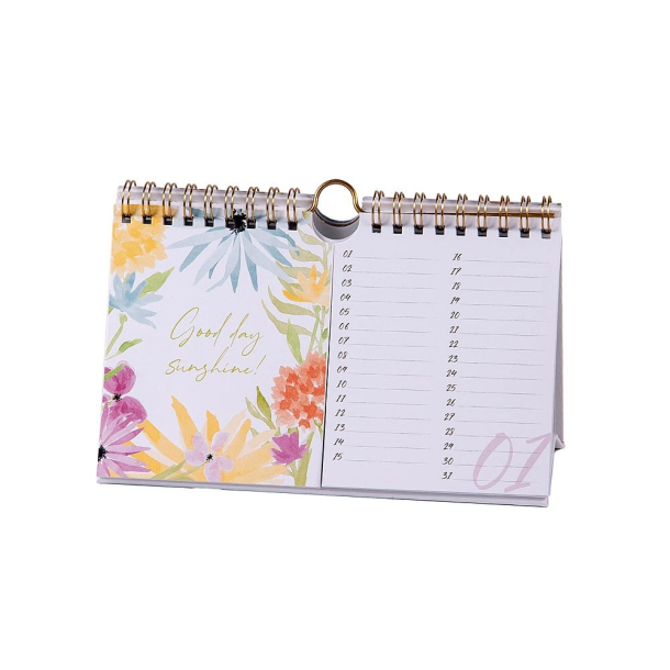 Artebene evighedsbordkalender, blomster