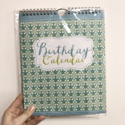 Artebene Fdselsdagskalender, blomsteret mnster