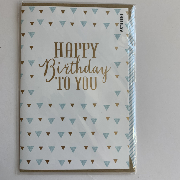 Artebene kort -Birthday TRIANGEL